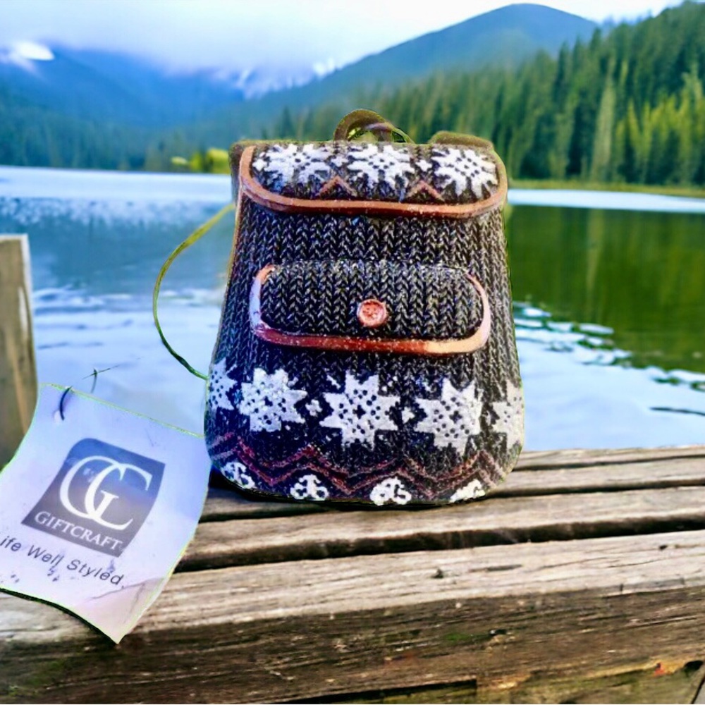 Backpack Bag Hanging Christmas Tree Ornament Camping by Giftcraft NEW